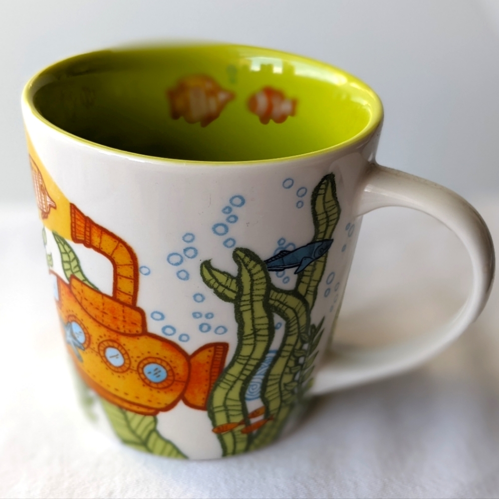 Starbucks 2010 Under The Sea Fish Submarine Sea Life Kids Mugs - 2